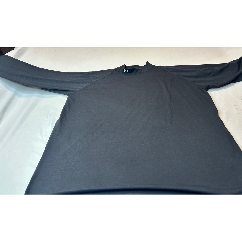 Under Armour ColdGear Mens XL Black Mock Neck Long Sleeve Base Layer Shirt